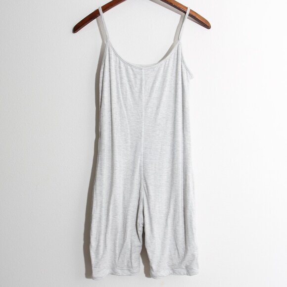 BUMPSUIT The Cotton Cami Maternity Romper Onesie Heather Grey Size Medium - Picture 10 of 12